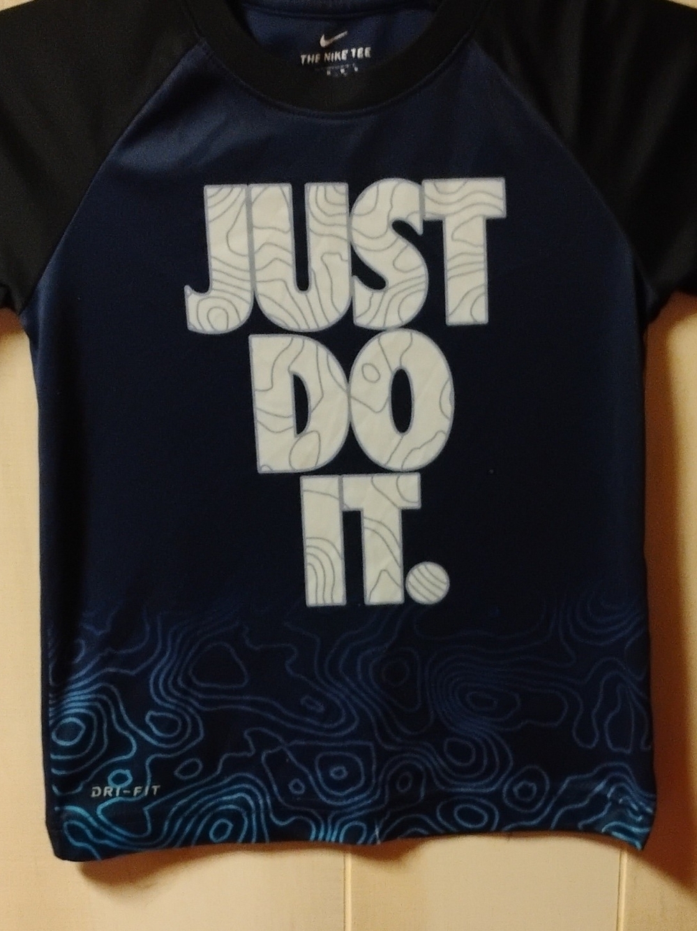 Nike Kids' Navy Blue 'Just Do It' Swim Shirt